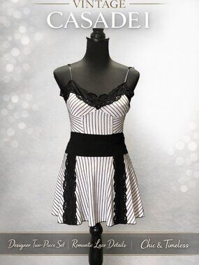 Vintage Casadei Two Piece Cami and Skirt Set